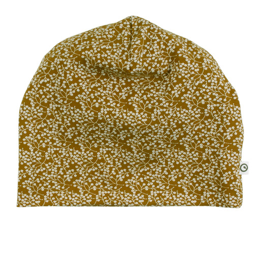 Beanie petit fleur pesto müsli by green cotton