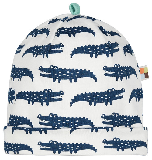 Beanie Sommer Krokodil ultramarin Loud+Proud