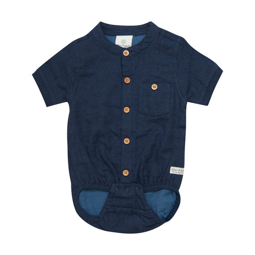 Enfant - Body Shirt SS Woven marine