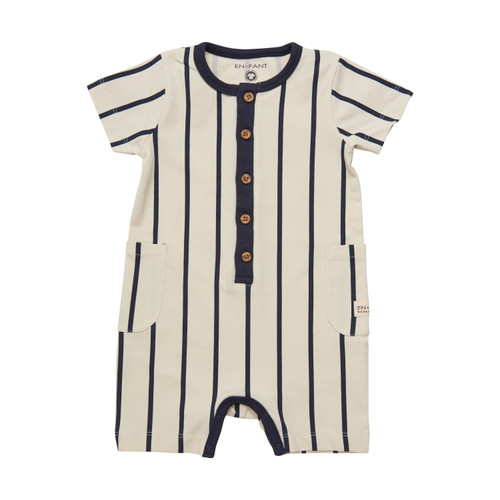 Enfant - Beachbody Längsstreifen Bone White