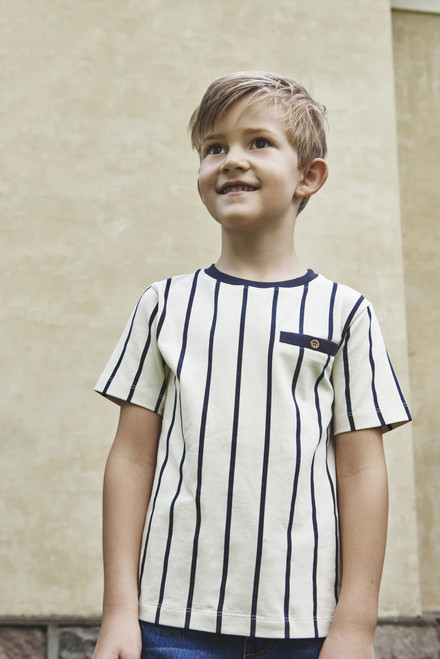 T-shirt Baumwolle Längsstreifen Enfant