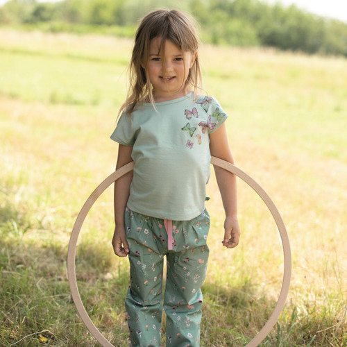 Enfant Terrible Hose Popeline Blümchen sage