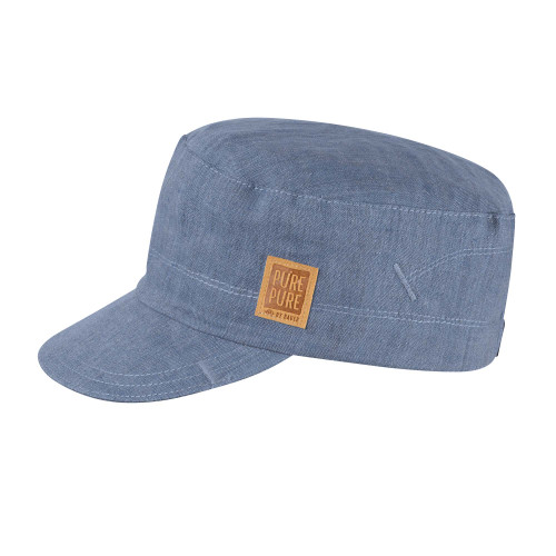 Pure Pure Kids-Schirmcap Leinen blau