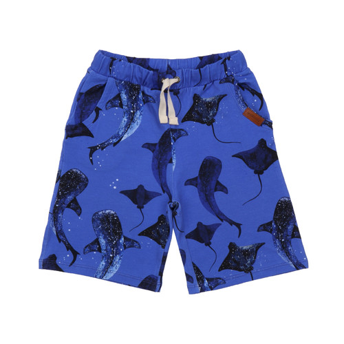 Walkiddy Shorts Whales eagle Rays blau WE22-330
