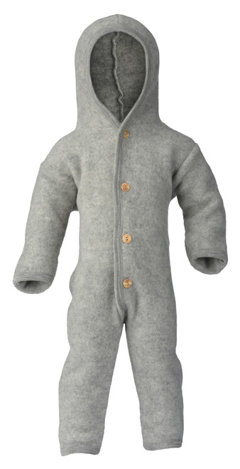 Engel - Overall Wollfleece grau melange