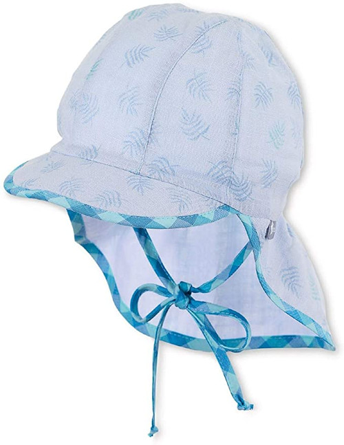 Mütze mit Schirmchen und Nackenschutz zum Binden Palmenblätter Sterntaler