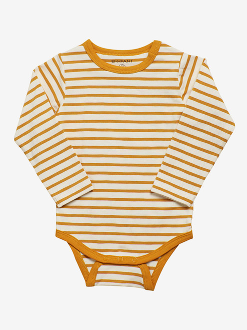 Enfant - Body Streifen orange natur