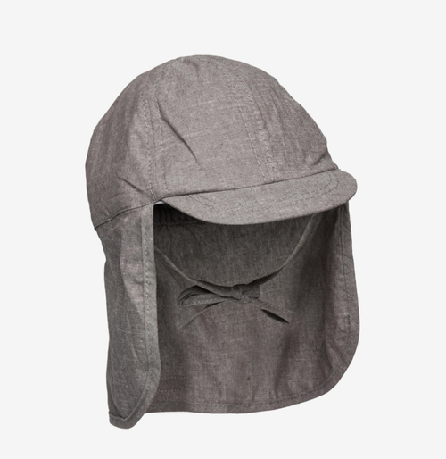 Enfant - Sun Hat mit Bindebändern grau melange