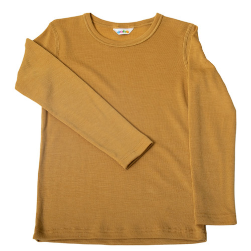 Joha -  Longsleeve Wolle-Seide Senf