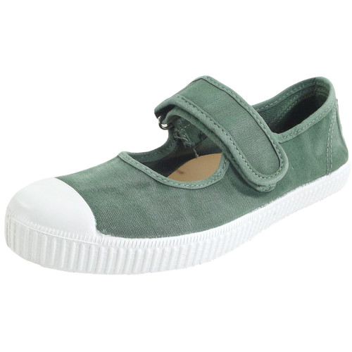 Ballerina Klettverschluss Stoffschuh Kautschuk