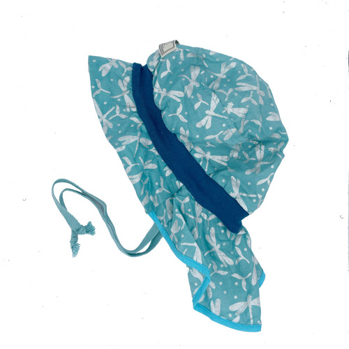 Pickapooh Lasse Sonnenhut Nackenschutz Libelle Glitzer Mint