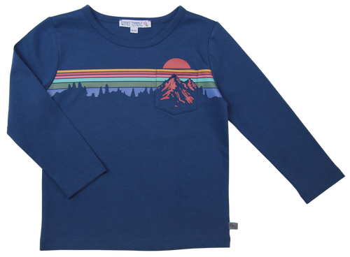 Enfant Terrible - Shirt Gebirgedruck tintenblau