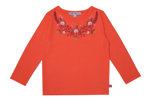 Enfant Terrible - Shirt mit Blumenranke aprikose