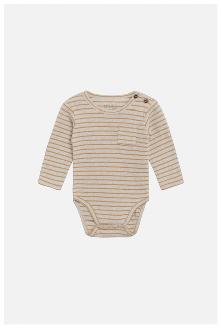 Hust&Claire - Body flauschig Streifen gelb-natur