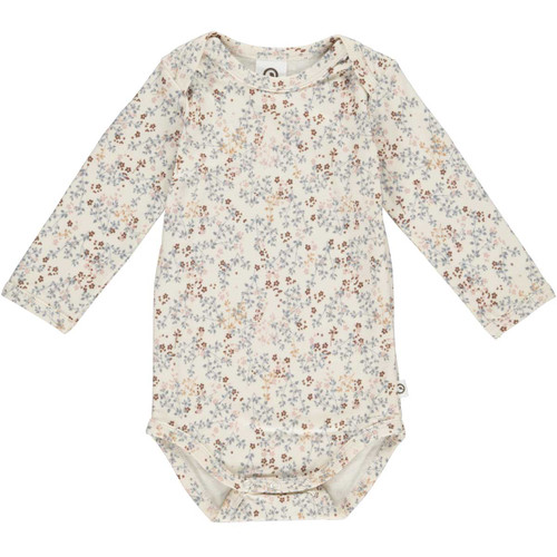 Body Langarm Blümchen Creme von Müsli by Green Cotton