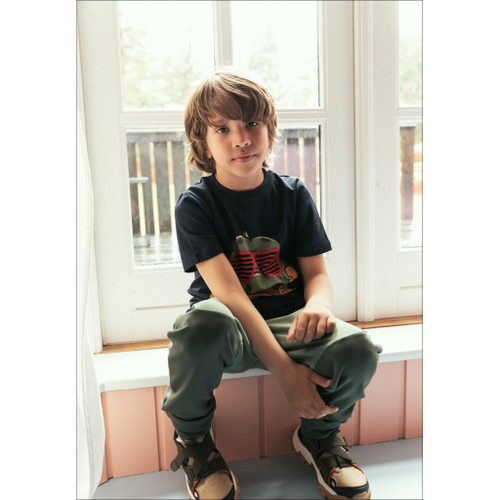 T-Shirt Bocco Navy Krokodil von the new