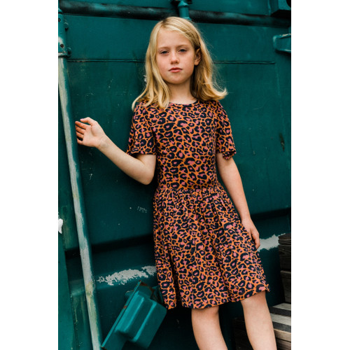 Kleid aus Viskose Leoprint von The New