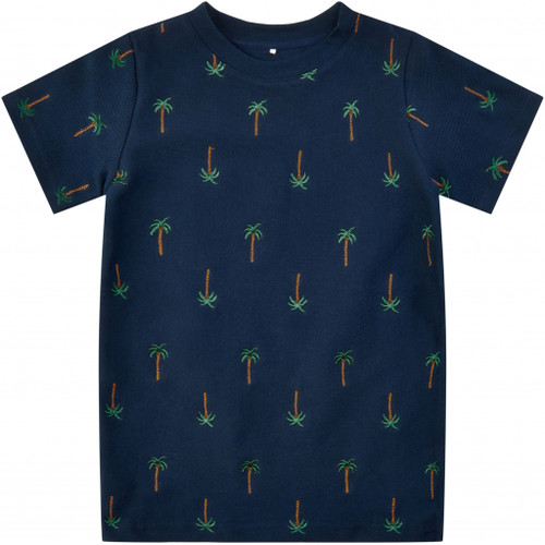 T-Shirt Navy mit Palmen von The New