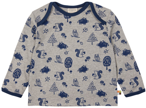 Loud+Proud - Shirt Druck Eichhörnchen & Wildschwein Grey