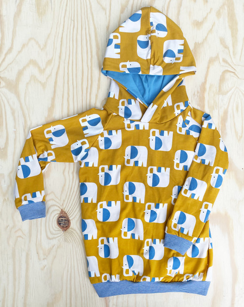 Kiezkinder Hoodie Elefant gelb