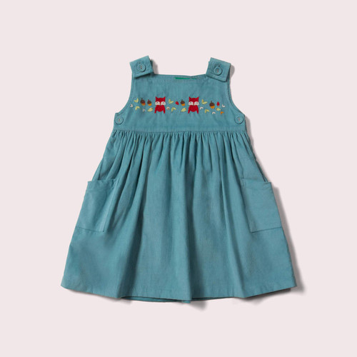 Little Green Radicals - Autumn Foxes Embroidered Pinnie