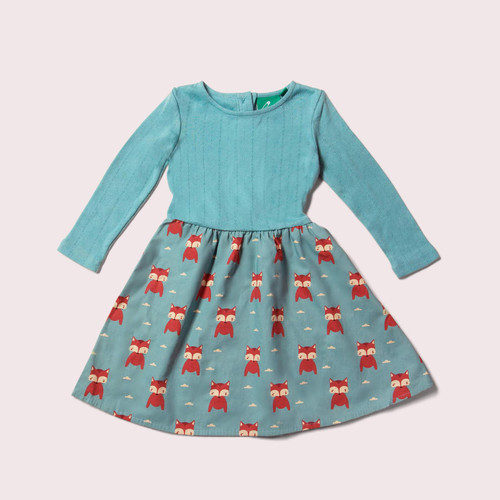 Little Green Radicals - Night Time Foxes Little Twirler Dress