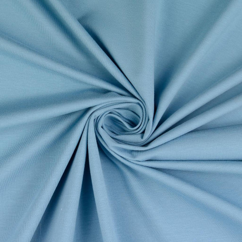 Jersey Baumwolle Uni pool blue hellblau