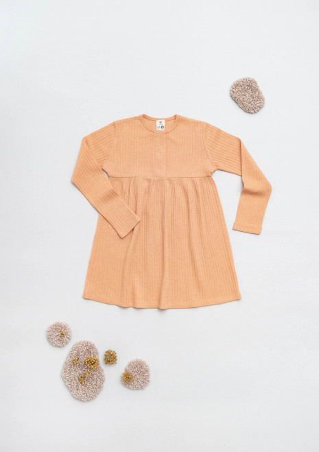 Organic by Feldman - Tunic dress LS organic Merino ochre
