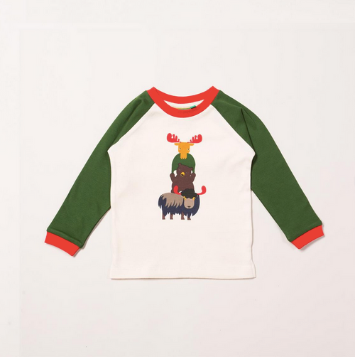 Little Green Radicals - Nordic Animals Raglan Tee