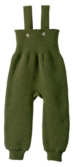 Disana Strick Trägerhose Merinowolle oliv