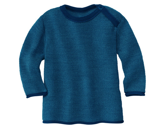 Disana Melange Pullover Stick marine-lagoon