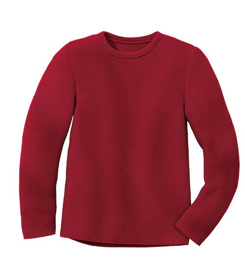 Disana Pullover Linksstrick bordeaux
