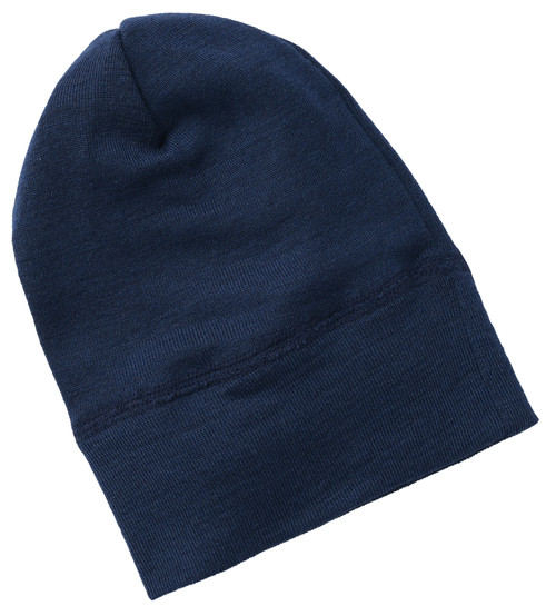 Engel - Beanie Wolle -Seide Marine