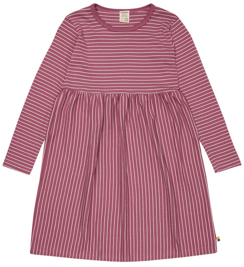 Loud+Proud Kleid Rippe Grape Streifen
