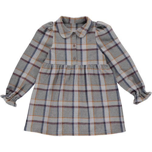 Müsli - Check Twill Kleid Indigo