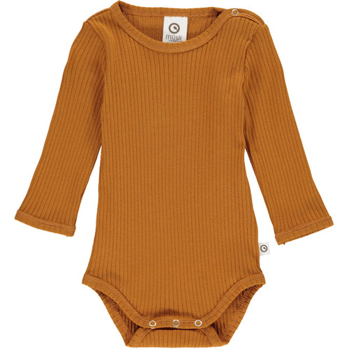 Müsli - Cozy rib Langarmbody Lion gelb