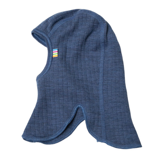Joha - Balaclava Wolle Rippe Blau Melange