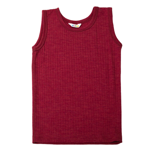 Joha - Unterhemd Rippe Wolle Fuchsia melange