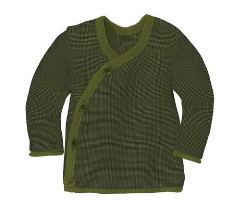 Disana - Melange Jacke olive/anthrazit