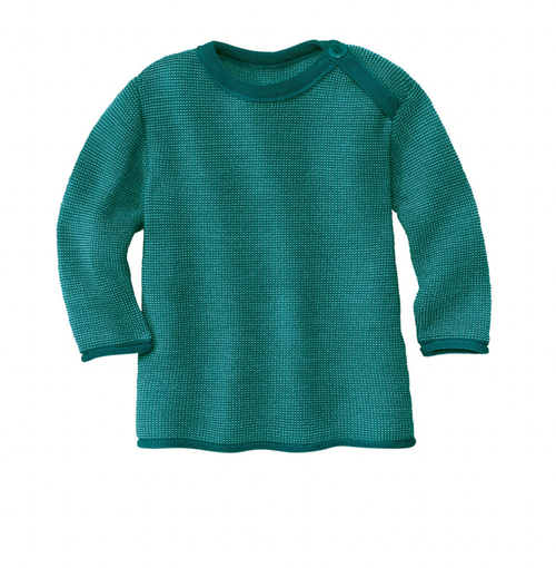 Disana - Melange Pullover pacific/ lagoon