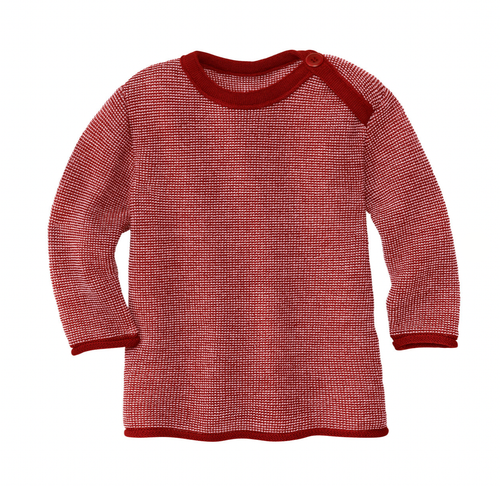 Disana - Melange Pullover bordeaux/rose