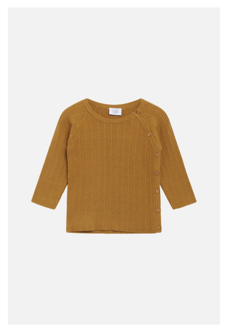 Hust&Claire - Cardigan Zopfmuster Baby gelb