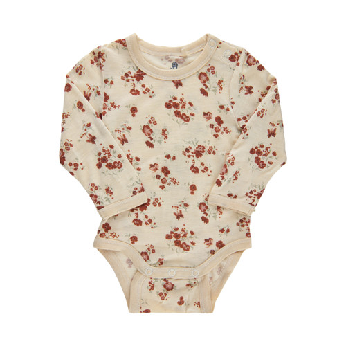 Celavi - Body Blümchen Wolle Bambus