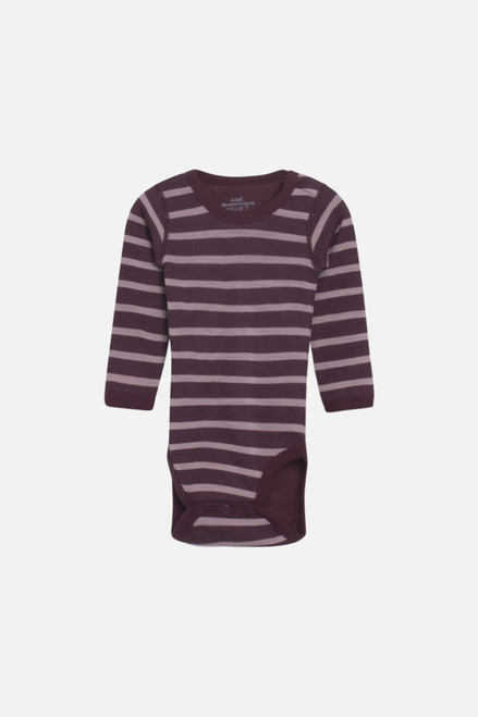 Hust&Claire - Body Wolle Streifen bordeaux