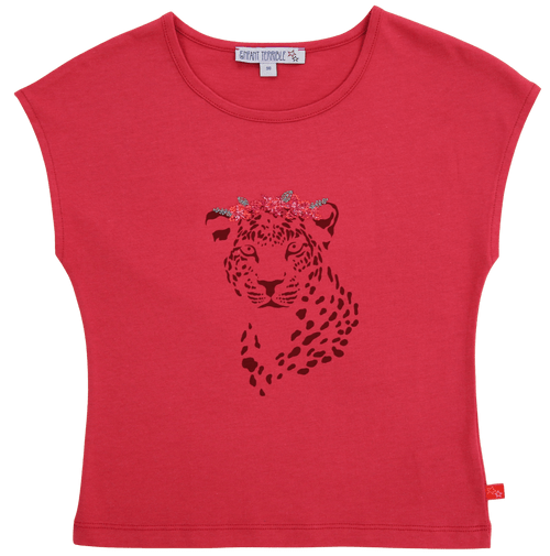 Enfant Terrible - Top Leopard mit Stickerei Brock red