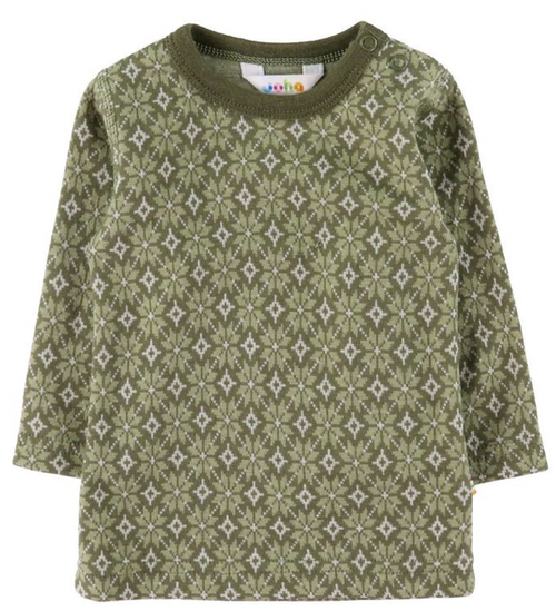Joha - Shirt Wolle Schneeflocke grün