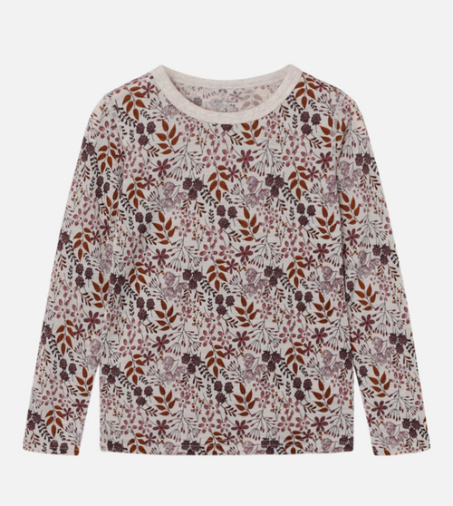 Hust&Claire - Shirt Wolle/Seide Blumenranken