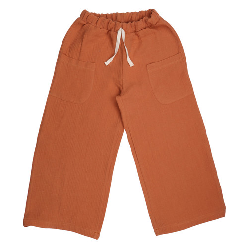 Walkiddy - Luftige Sommerhose Walnut Brown mit Hanf