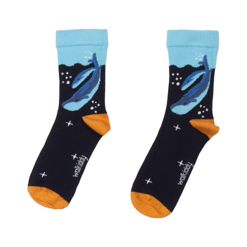 Walkiddy - Socken Whaley's Song dunkelblau