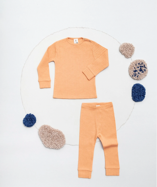 Organic by Feldman - Leggings Rippe ochre